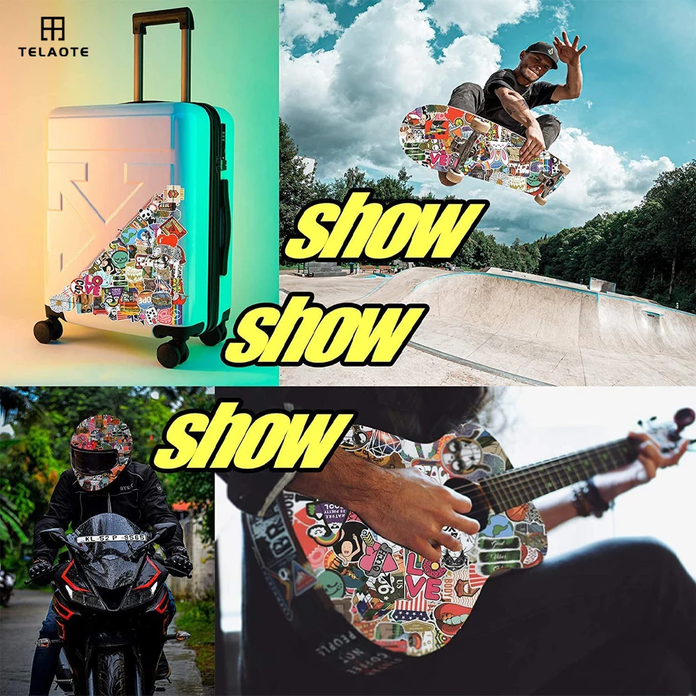 

50Pcs Cool Stickers Pack Colorful Waterproof Decals for Laptop Water Bottle Skateboard Car Aesthetic Vinyl Sticker