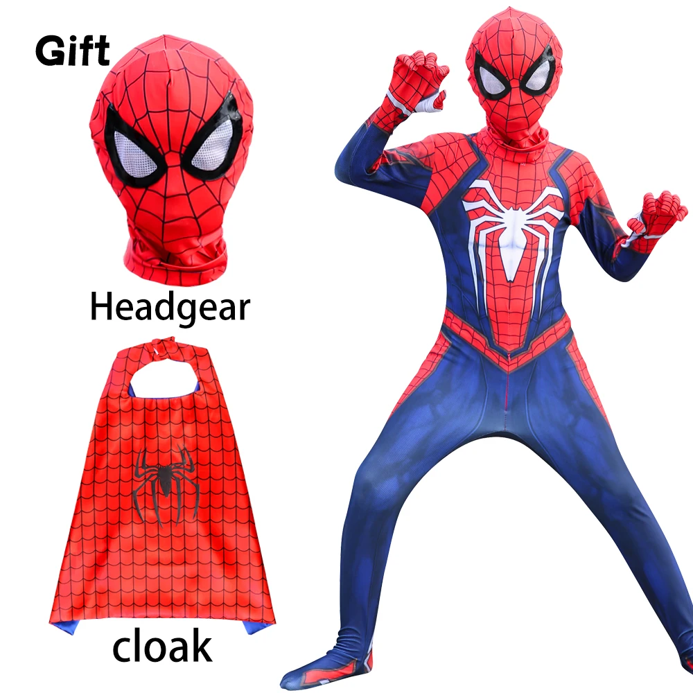 

Halloween Adult Man Kids Spider Costume Far From Home Peter Parker Cosplay Zentai Spiderboy Superhero Bodysuit Suit Clothing