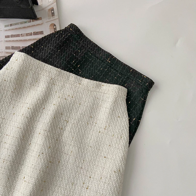 Женская кружевная юбка короткая с высокой талией закрывающая руки осень 2021 |