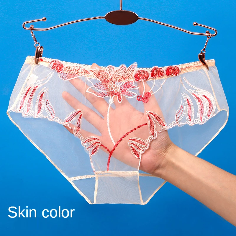 Сексуальное нижнее белье для женщин кружевные трусики с низкой талией дышащее