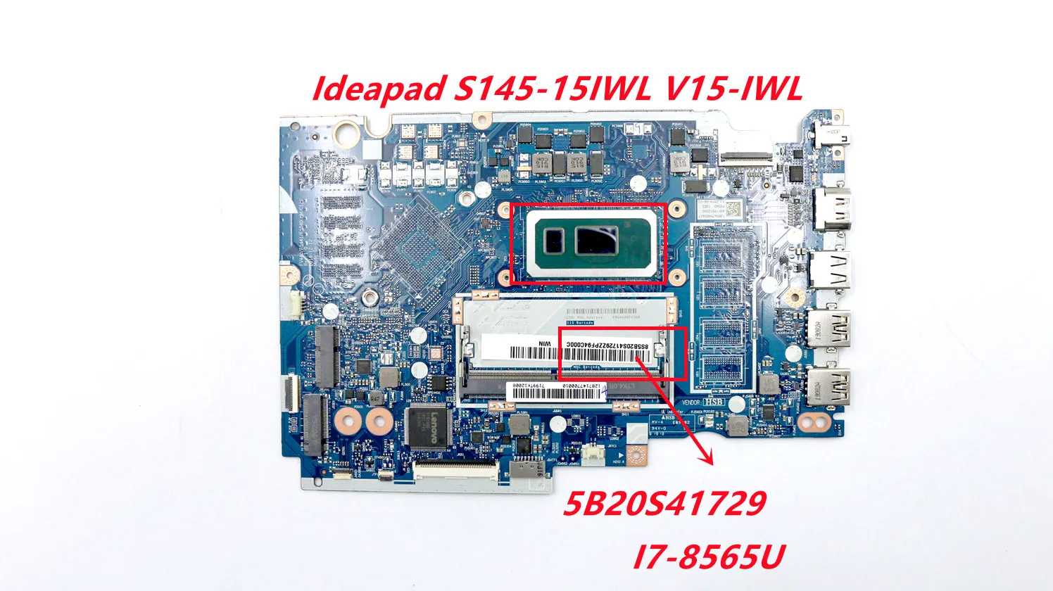

5B20S41729 5B20S41730 NM-C121 For lenovo ideapad S145-15IWL V15-IWL Laptop motherboard i7-8565U 100% fully tested ok
