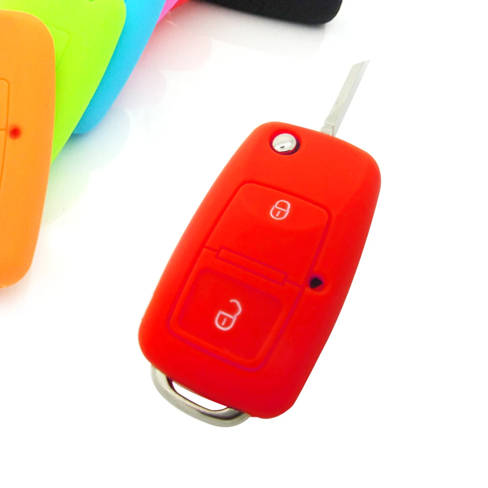 

Muchkey Key Cover Protecte Skin Remote Flip For 3 Button Floding Key For Vw Santana Passat 1Pc