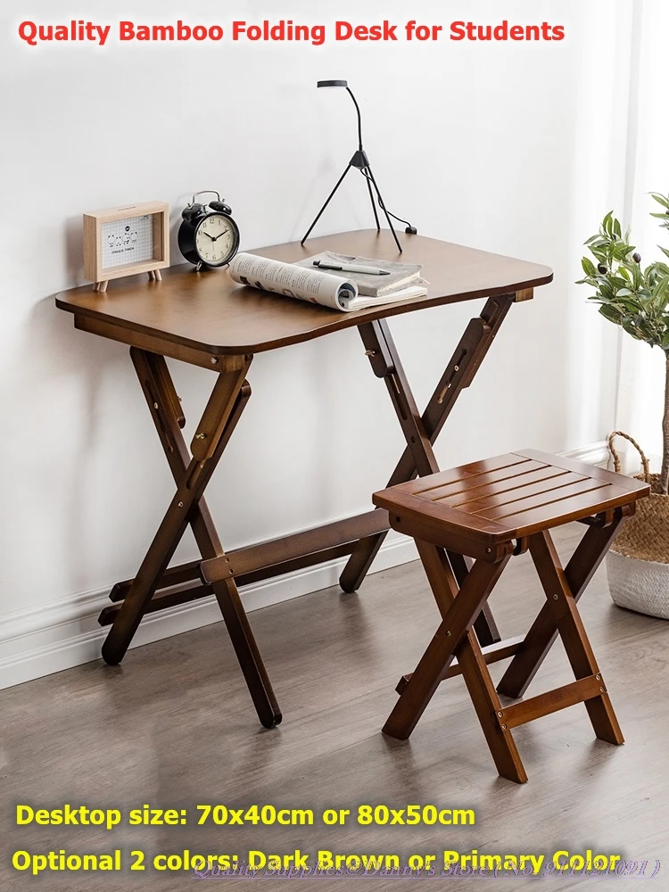 80x50x71cm Bamboo Desk Children Study Table PrimarySchool Student Homework Folding Household Raisable Small | Мебель