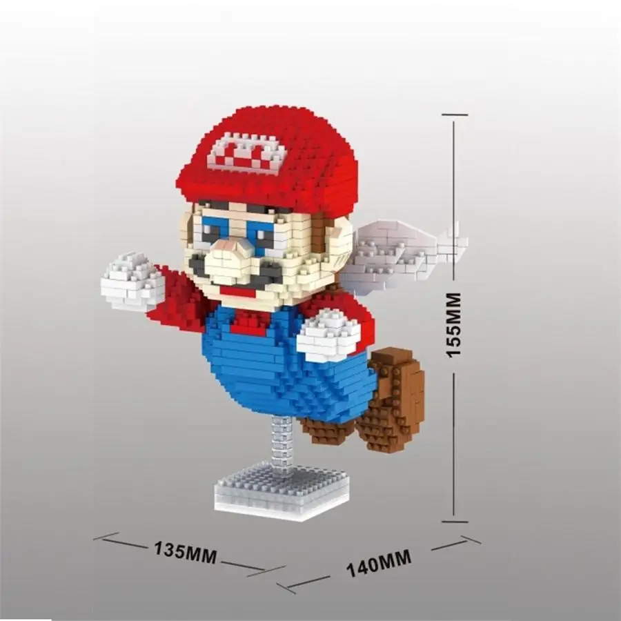 YZ 1012pcs Mario Mini Blocks Assemblage Toys Luigi Plastic Building Bricks Children Present Christmas Gifts for Kids 66529 | Игрушки и