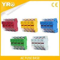 ac 1pc 4p colorful fuse base 690v 63a with led light matching fuse 14x51mm r016 only fuse base rt18 63x