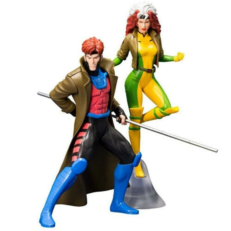 Artfx Оригинальный X men Gambit & Rogue 1/10 ПВХ Figura Toy figuals Коллекция Модель подарок| |