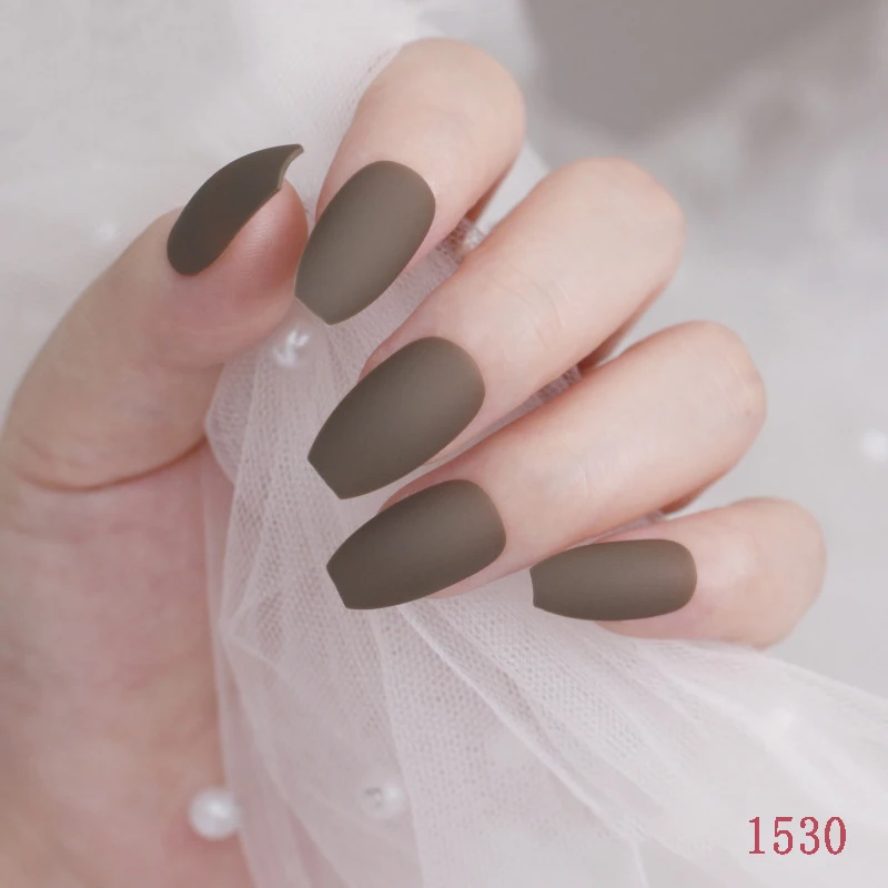 Dr. makeup однотонные тусклые Лаки матовые кончики для накладных ногтей поддельные