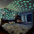50 шт.компл. светящиеся фотообои 3D наклейки для детской комнаты, спальни, рождественские домашние декоративные наклейки
