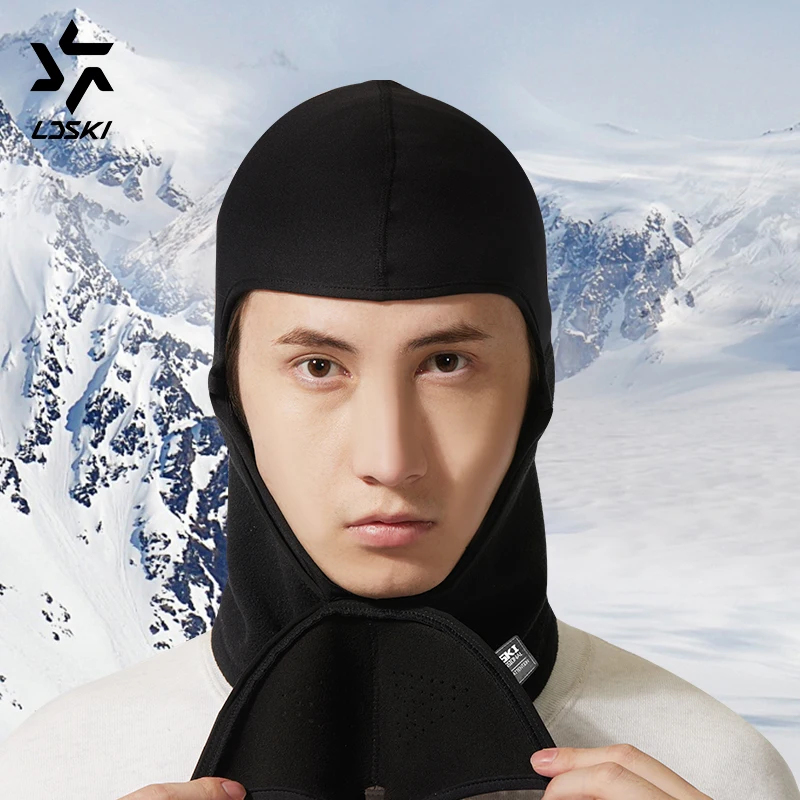 

LDSKI Ski Mask 2021 Cycling Skiing Thermal Mask Outdoor Headgear Half Face Mask Magnetic Adsorption Take Off Face Mask Swiftly