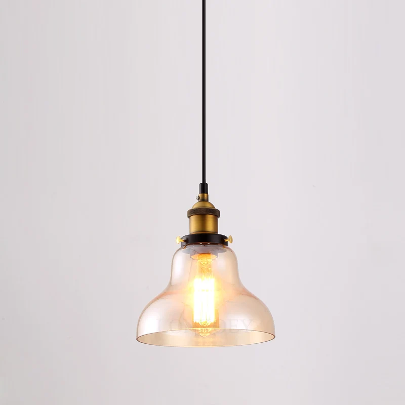 

Retro Vintage Pendant Lights Clear Glass Lampshade Loft Pendant Lamps E27 110V 220V for Dinning Room Home Decoration Lighting