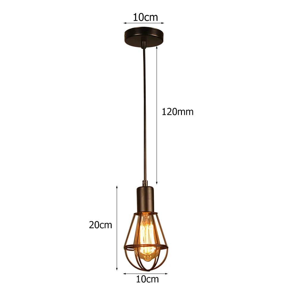 

Nordic Vintage Pendant Light Iron Loft Lamp Minimalist Metal Hanging Lamp for Restaurant Home Lighting Fixture E27 No Bulb