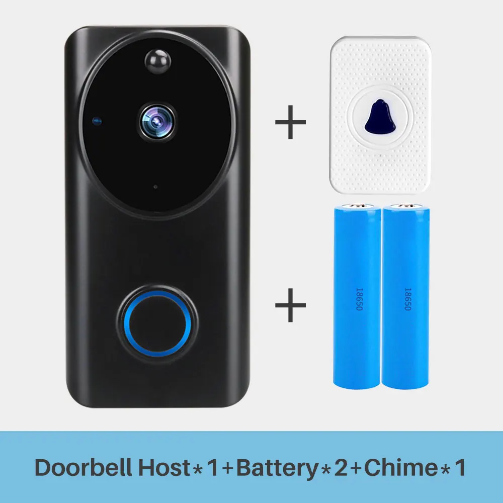 Option 5 Умный Wi-Fi видео дверной звонок 1080P дверной Звонок камера двусторонняя связь движения PIR домашний монитор безопасности дистанционная запись видеодомофон - Цвет: Option 5