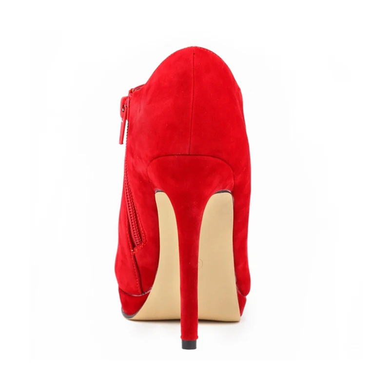 

LOSLANDIFEN Faux Velvet PLATFORM HIGH HEELS LADIES WOMEN Autumn Winter CASUAL ANKLE BOOTS US 4-11 806H-1VE