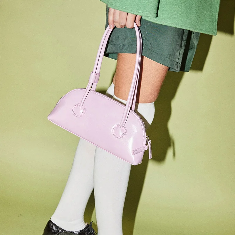 

PU Leather Women Hobos Baguette Handbags Simple Design Ladies Small Underarm Shoulder Bags Tote Clutch Female Fashionable Purses