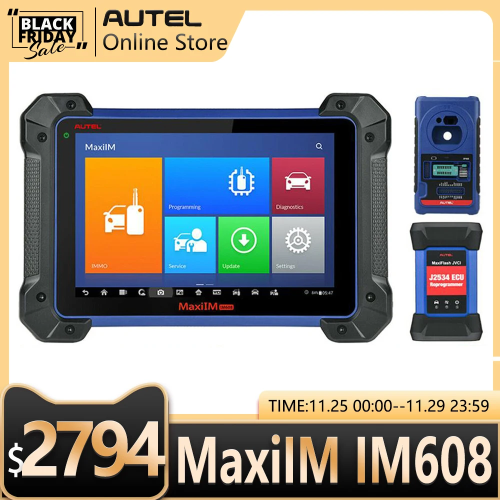 

Autel MaxiIM IM608 Car Auto Diagnostic Tool OBDII Key Programming Scanner IMMO OE-All Systems Diagnosis Key Programmer PK IM508