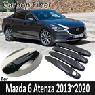Черное углеродное волокно для Mazda 6 Atenza GJ GL 2013 2014 2015 2016 2017 2018 2019 2020, наклейка на дверную ручку, автомобильные аксессуары