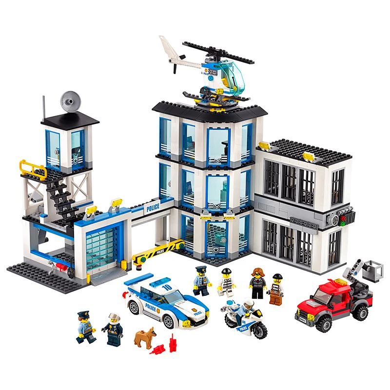 

10660 City Police Chase Thief Police Station 60141 Puzzle Children's Building Block Toy Gifts
