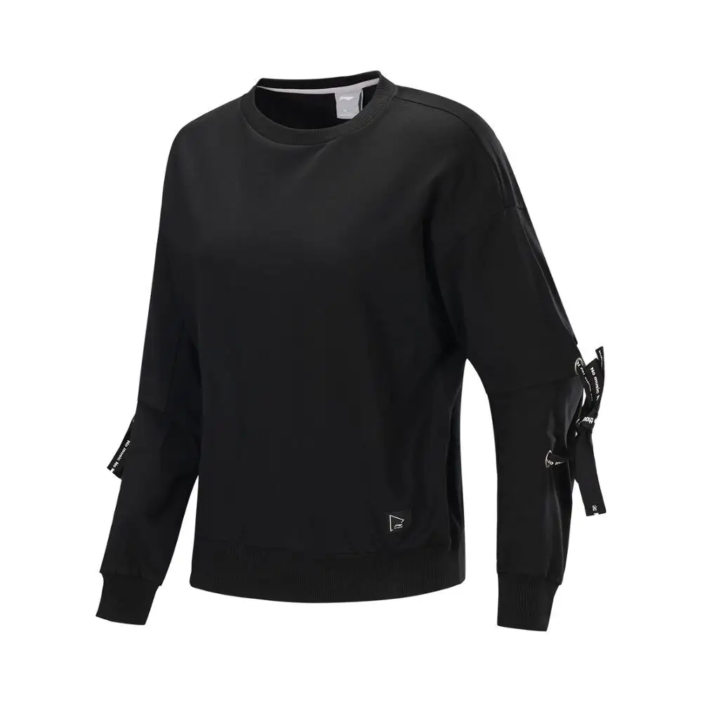 Женский спортивный свитер Li Ning AWDP332 CJAS19 однотонный Белый свободного покроя из 100%