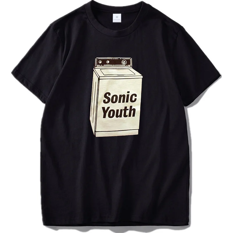 

Sonic Youth T Shirt Alternative Pop Band Tees Graphic Printed Tops Comfortable Casual Short Sleeve Homme EU Size Lycra