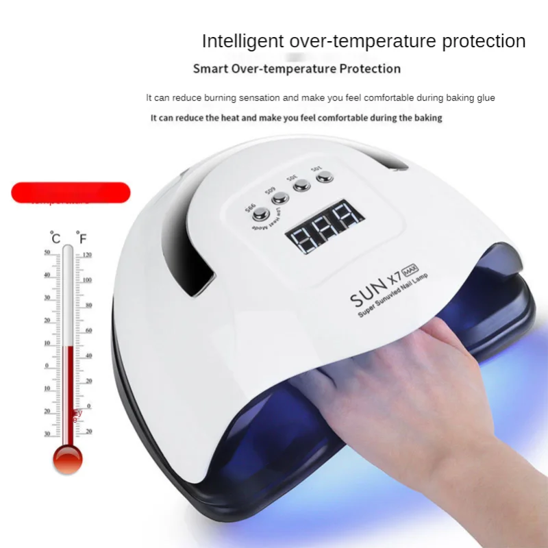 

Professional Nail Lamp Gel Lacquer Dryer Machine UV Curing Light Pedicure Manicure Lamps SUN X7max LED Nail Lamp