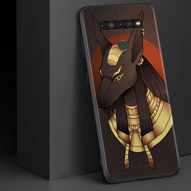 

Egypt Nefertiti Anubis Ankh for LG G8 G8S G8X V30 V35 V40 V50 V60 ThinQ Q60 K40 K50 K51 K61 K71 K92 K62 Soft Black Phone Case