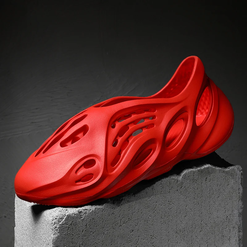 Мужские летние сабо дышащие Нескользящие повседневные пляжные сандалии