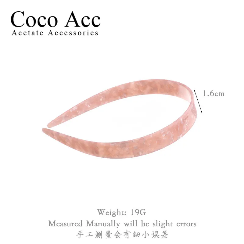 Оптовая продажа обруч для волос из ацетата целлюлозы акриловая черепаховая