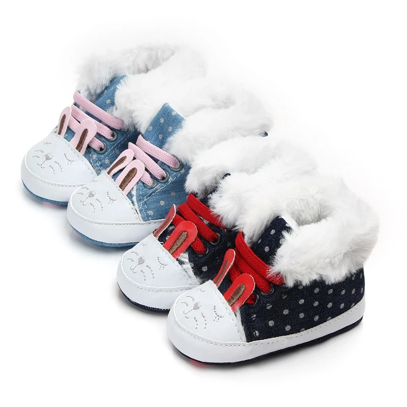 

Baby Boots Cute Bunny Animal Girl booties for 1 Year Old Boy Winter Super Plush Warm Infant Toddler Shoes Newborn Shower Gifts