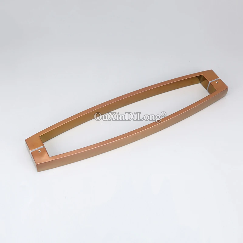 Розовое золото нержавеющая сталь душевые стеклянные раздвижные дверные ручки