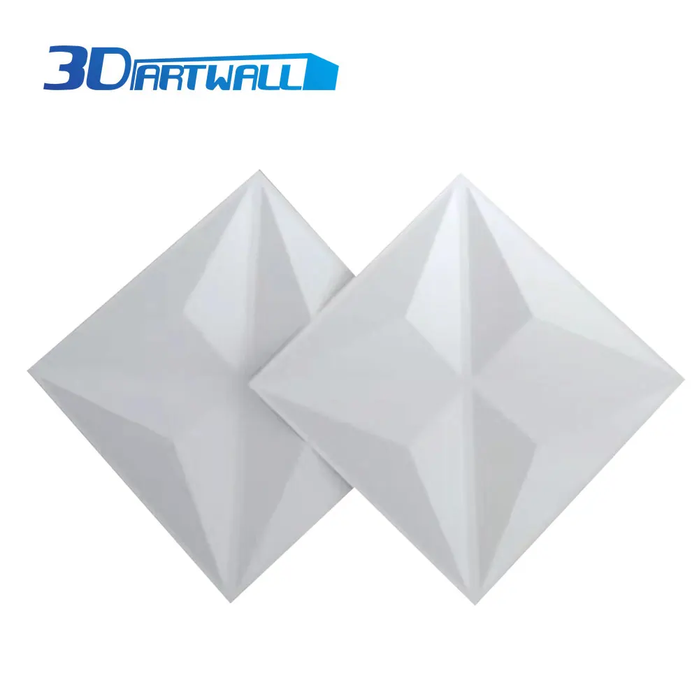 3DARTWALL ПВХ 3D модные декоративные стеновые панели белая текстурированная настенная плитка звездный стиль 19," x 19,7"(12 ПАК