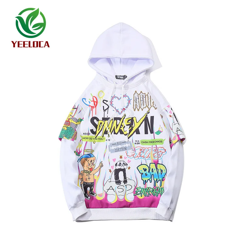 Осень-зима 2019 уличная мода для мужчин и женщин с принтом букв длинными рукавами