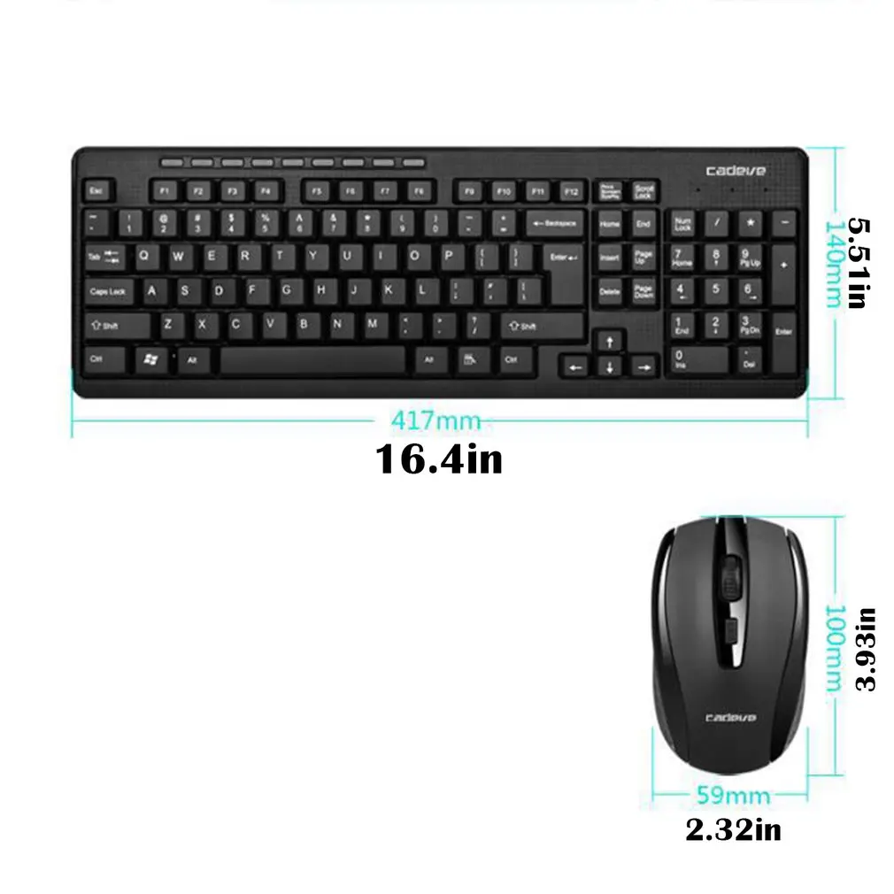 

CR-500 Wireless Keyboard And Mouse Wireless 2.4G 10m Wireless Keyboard And Mouse Set Rechargeable Set