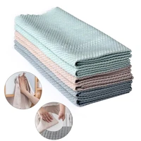35pc cleaning towel efficient microfiber fish scale wipe cloth anti grease wiping rag super absorbent home washing dish kitchen