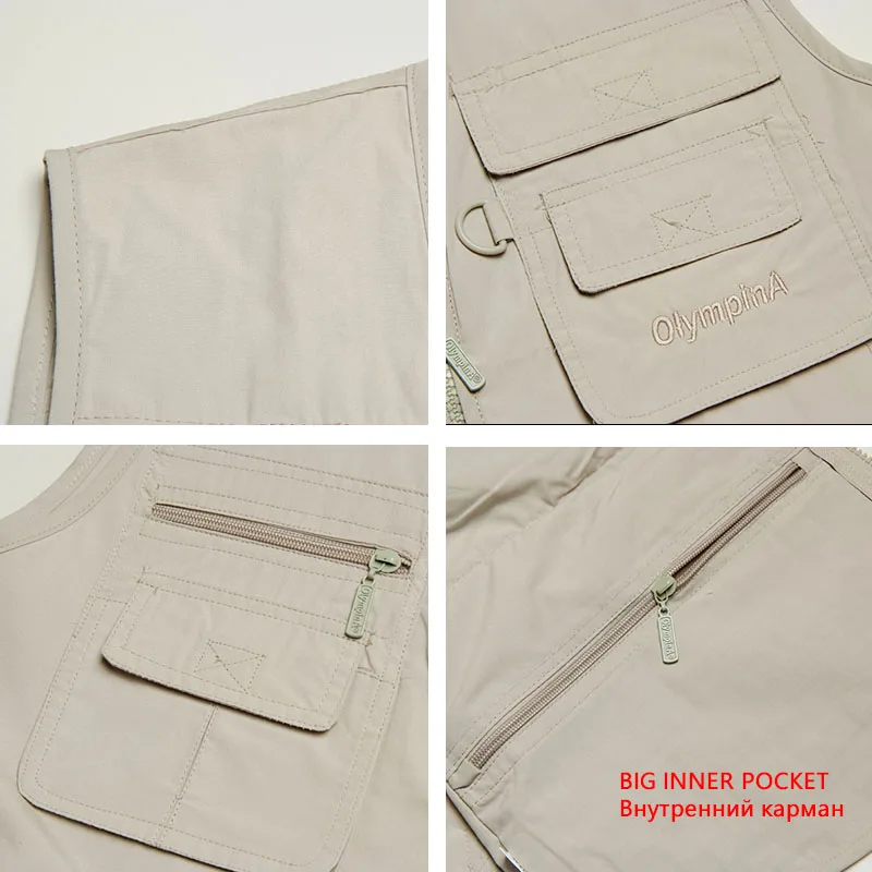 Быстросохнущий жилет для мужчин 6 цветов куртка без рукавов рыбалки кемпинга