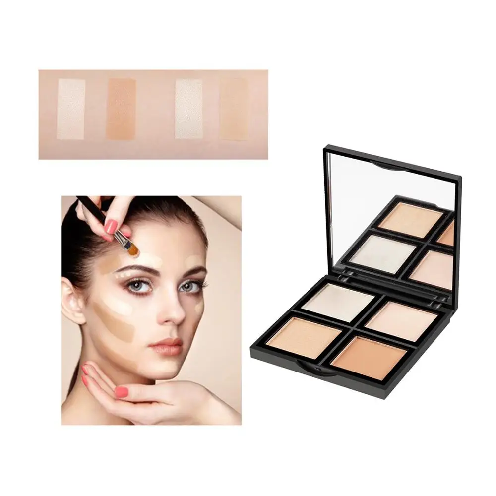 Не Цветущий 4 цвета мерцающий матовый ню макияж палитры пигментированный стойкий