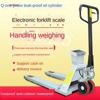 electronic forklift scale 1t2t3 ton beef weighing handling truck manual hydraulic forklift with printed mobile pound