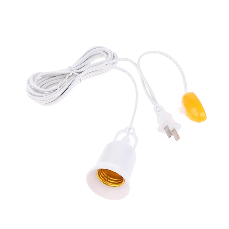 

E27 Lamp Bases With 4M 8M Power Cord To EU Plug Holder Adapter Converter ON/OFF For Bulb Lamp