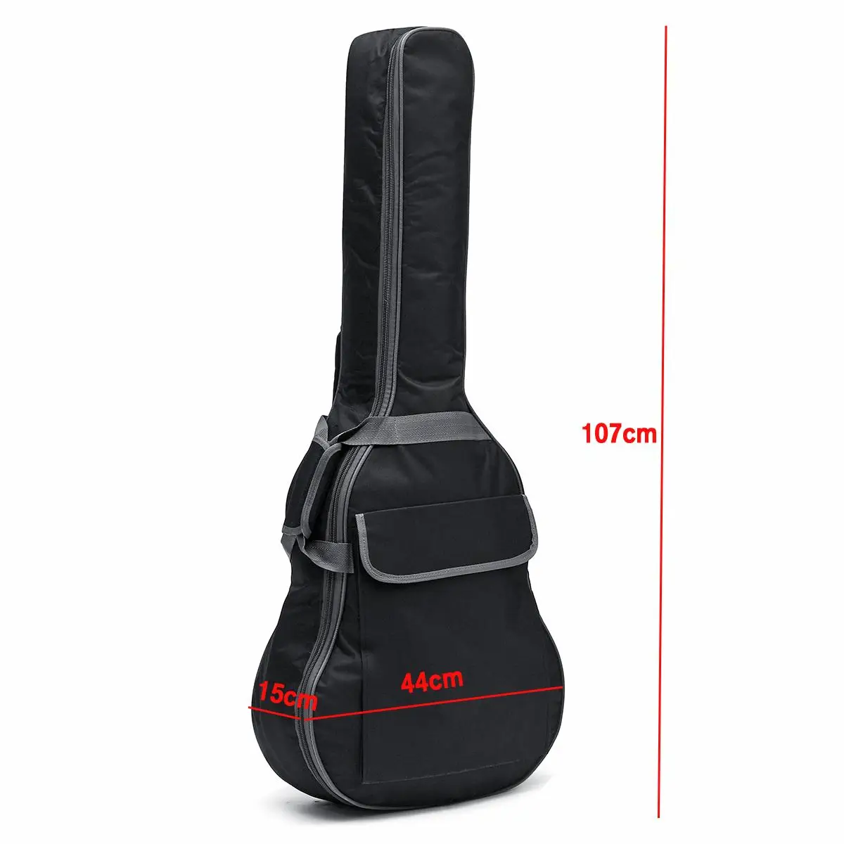 

41 Inch Double Straps Padded Waterproof Shockproof Rubber Bottom Guitar Gig Bag Guitar Carrying Case with 2xPicks 1xCloth