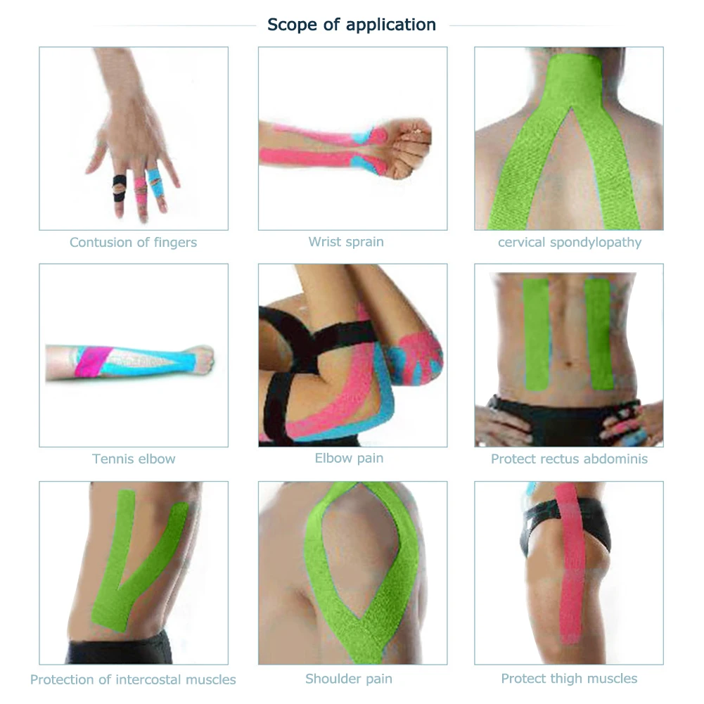 

Bandage Muscle Patches Elastic Sports Fitness Self Adhesive Athletic Recovery Kinesiology Knee Pads Support 500x2.5cm