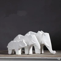creative geometric elephant crafts modern nordic home decorations office restaurant table decoration gifts