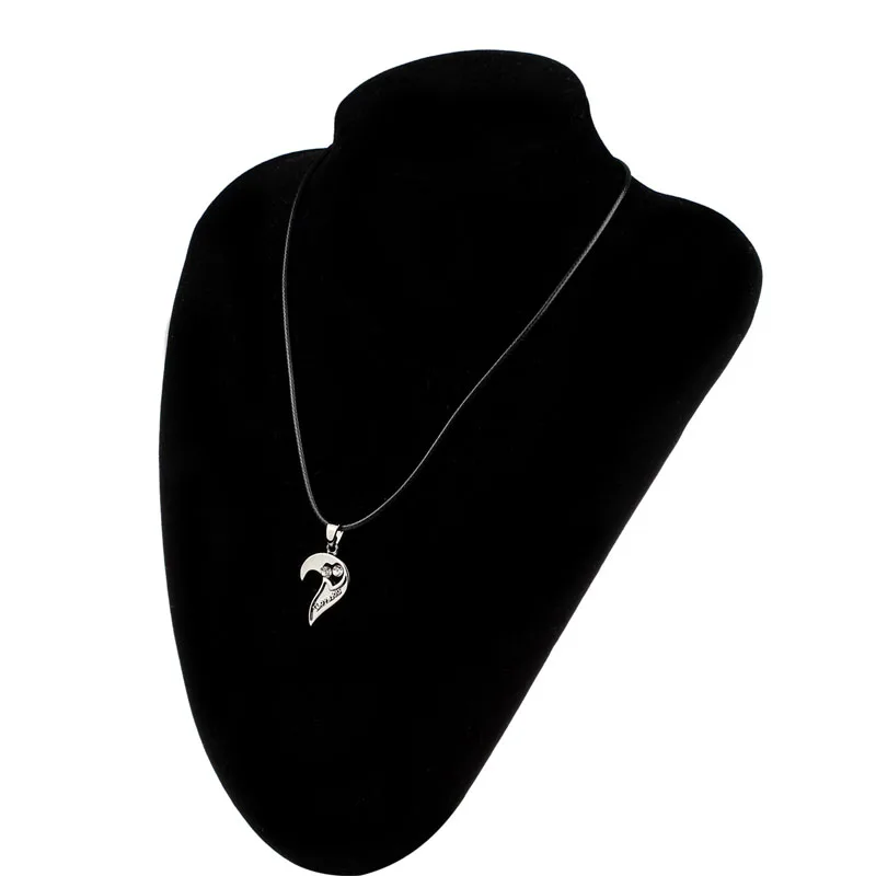 Цепочка на шею модное ожерелье Два в одном с подвеской виде сердца I Love You для