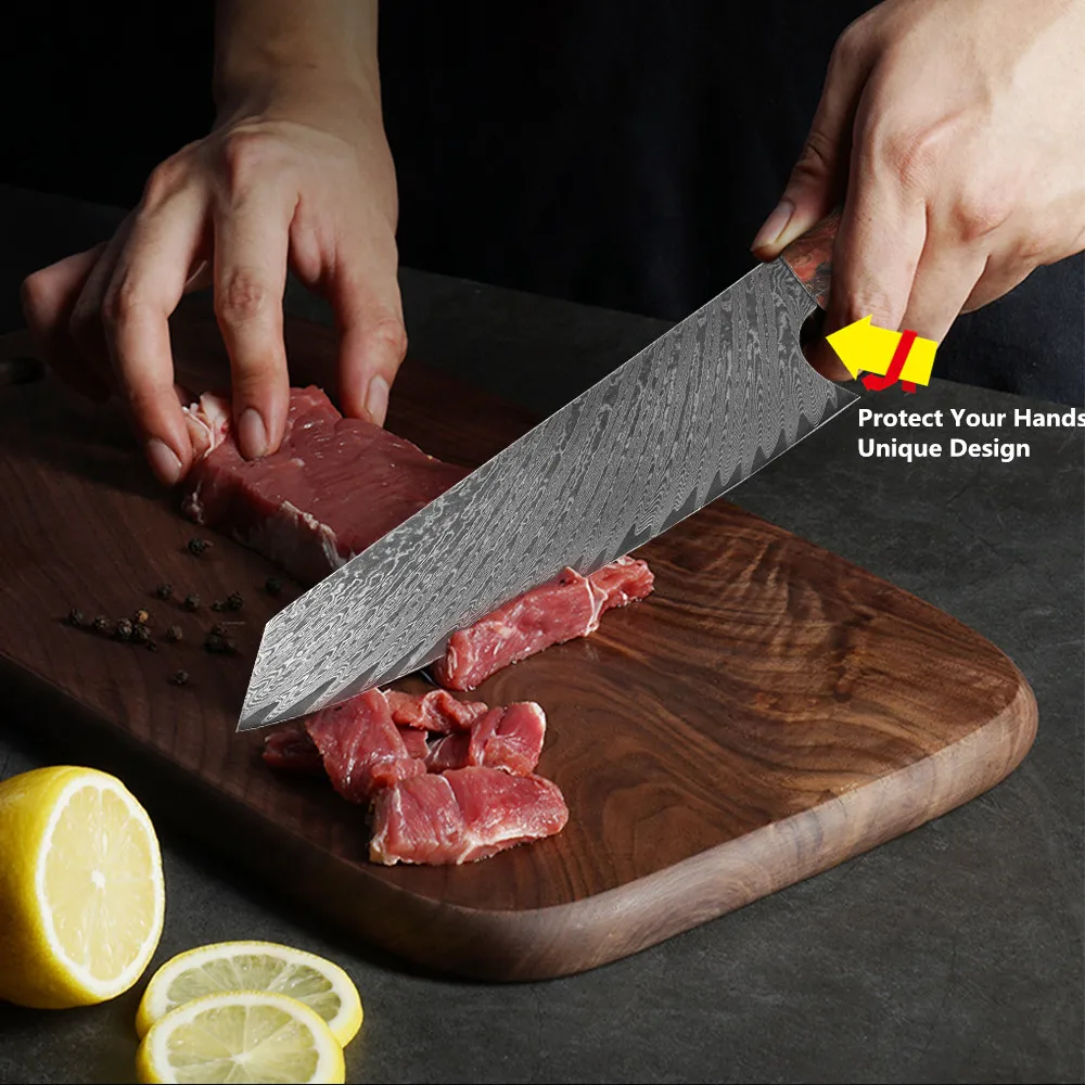 VG10 Дамасская сталь набор кухонных ножей шеф-повара Кливер кухонные ножи