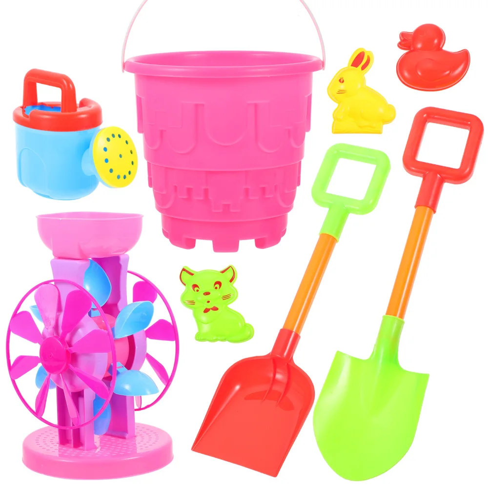 

8 Pcs 1 Set Children Snow Toys Fashionable Beach Set Useful Sand Bucket