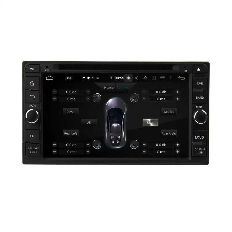 6 95 &quotPX6 Android 9 0 автомобильный dvd-плеер для Toyota Vios Hilux Land Cruiser 2006-2010 мультимедийный