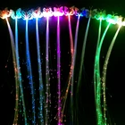 Светодиодная лента для волос, 50 шт.лот, цветная оплетка для волос с бабочками, вечерние заколки для волос, свадебное украшение, светится в темноте