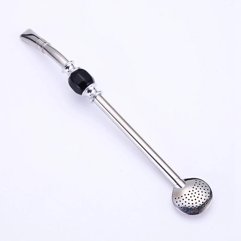 

Long Enough Stainless Steel Yerba Mate Bombilla Straw With Removal Filter Headand Cleaning Brush