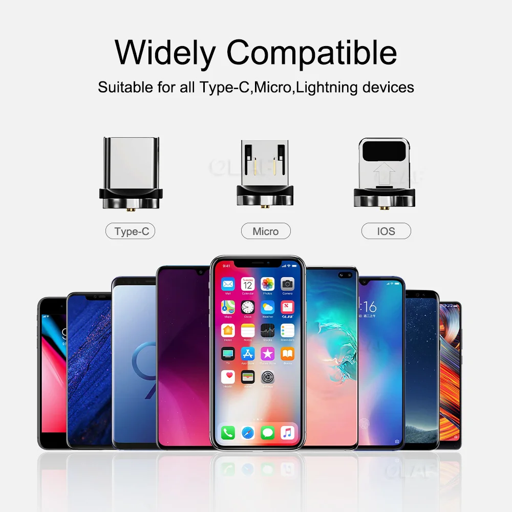 Olaf 1 м Магнитный Micro USB кабель для iPhone samsung Android мобильный телефон Быстрая зарядка usb type C кабель магнитное зарядное устройство провод шнур
