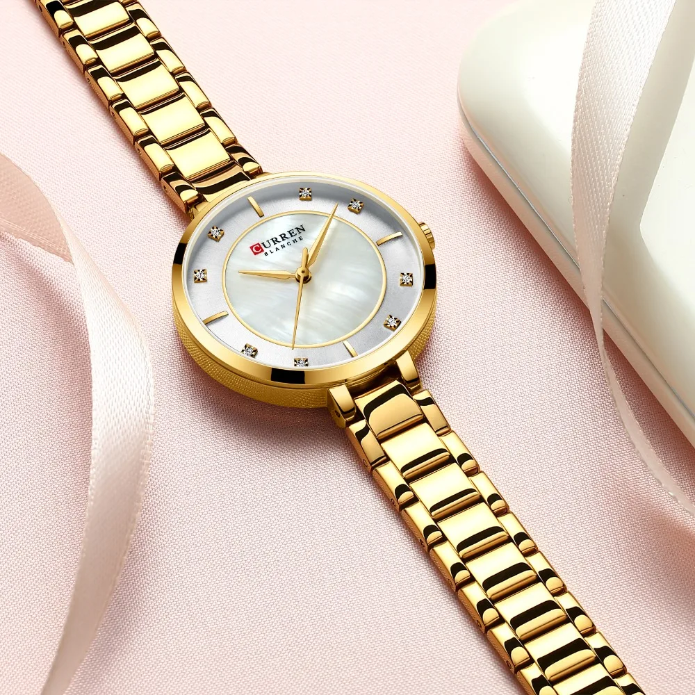 

2021 CURREN New Women Watches Luxury Brand Rose Gold Quartz Ladies Wrist Watch Bracelet Waterproof Female Clock relogio feminino