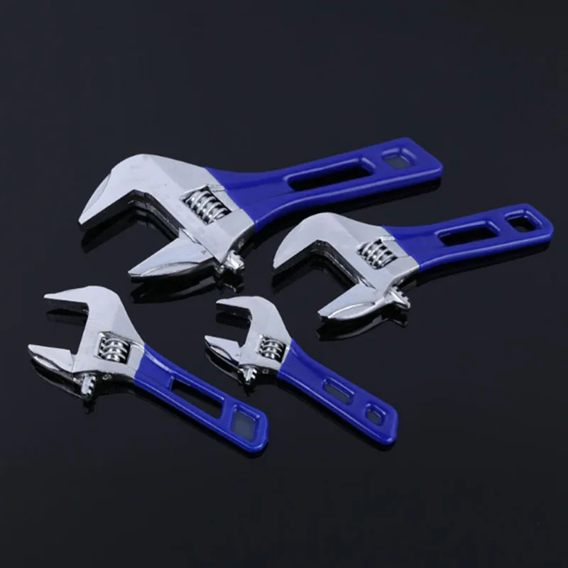 

4/ 5/ 6/ 8 Adjustable Wrench Spanner Short Shank Large Opening Durable 1 Pcs