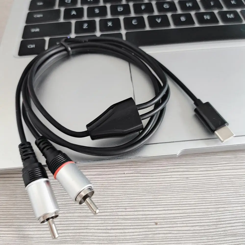 1 м 3 фута USB Type C до 2 RCA Jack адаптер кабель для усилителя динамика|Кабели VGA| |